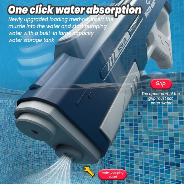 Electric Continuous Firing Water Gun Fully Automatic Suction Gun Water Splashing Festival Summer Water Toy Outdoor Toy