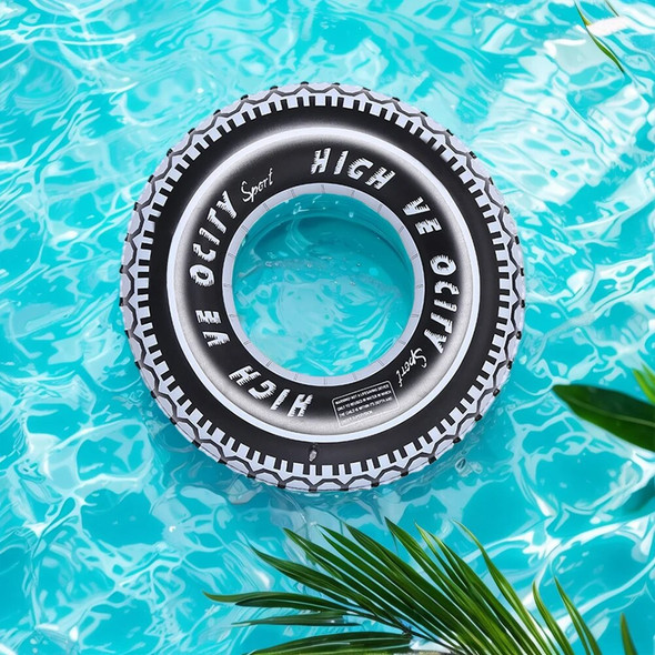 Tire Pattern Blow Up Swim Tube Leakproof Inflatable Swim Ring Swimming Rings Floaties PVC Pool Floats for Summer Pool Party