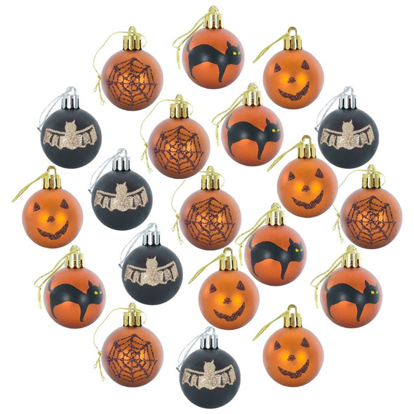24 Pcs Halloween Accessories Decorative Ball Party Decors Decoration Balls Pendants Plastic Ornaments Tree Hanging