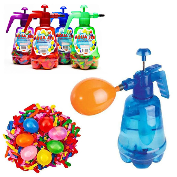 Station Hand Balloon Filler Inflator With 500 Water Balloons For Kids Outdoor Water Fun Random Color