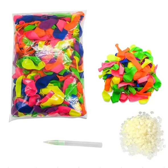 111pcs Multicolor Latex Filling Water Balloon Kids Summer Outdoor Beach Toy Easy Kit Latex Filling Water Bomb Ball Fight Games