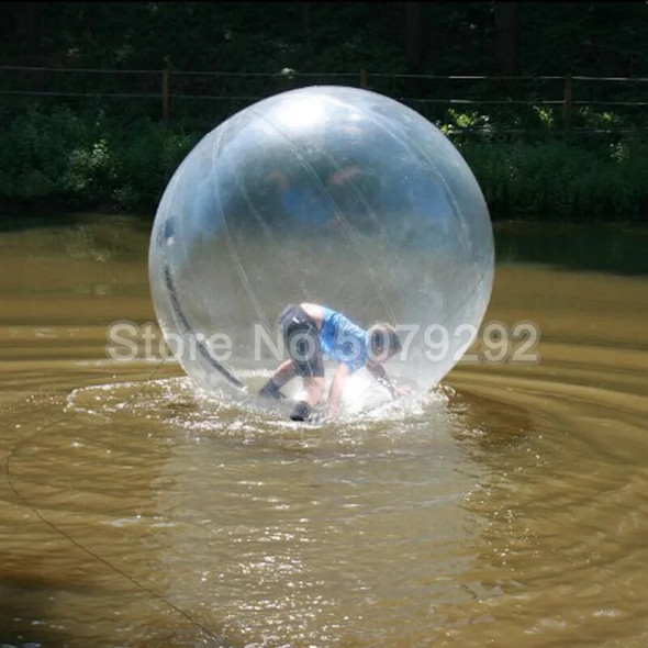 Factoy Wholesale Water Running Wheel 2M Dia Inflatable Water Balloon Ball Clear Zorb Roller For Pool PVC Toy Balls