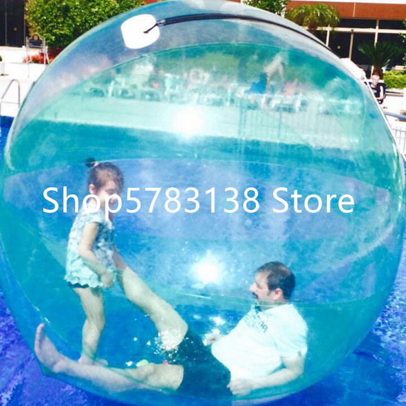 Transparent Inflatable Water Zorb Ball 1.5M 2M DIA Water Walking Ball For Kids And Adults German Zipper PVC Water Balloon