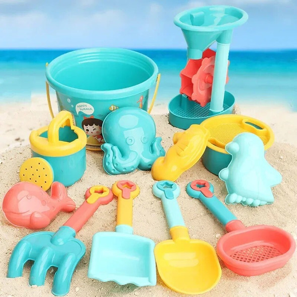 Children Sand Toys 18PCS Summer Beach Game Sand Bucket Shovel Silicone Sandbox Outdoor Water Fun Beach Toys kid gifts