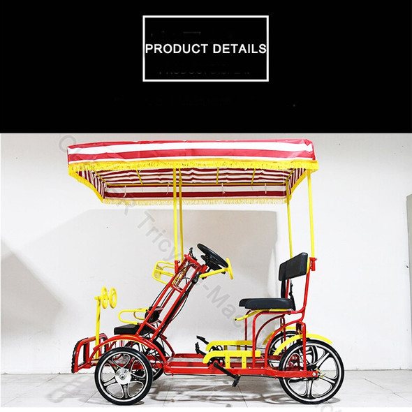 Beach Cruiser Pedal Quadricycle 4 Wheeled Bike For Four Adults With Beach Cruiser Pedal Quadricycle 4 Wheeled Bike For Four Adults With