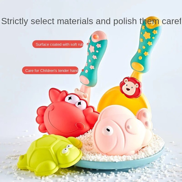 Beach Toys Sandbox Outdoor Games Garden Child Cute Animal Shovel Rake Bucket Set Water Sand Play Interactive Bath Toys For Kids