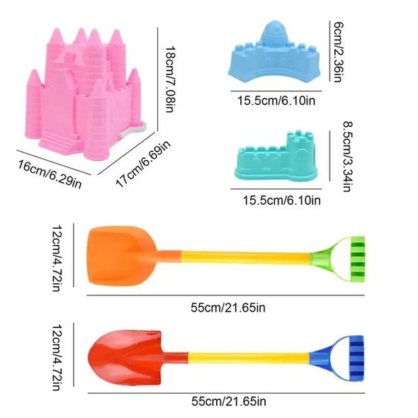 Sand Toys 5 Piece Toddler Beach Toys Sandbox Toys Includes Sand Pails Beach Molds Beach Shovel For Toddlers Kids Outdoor Toys