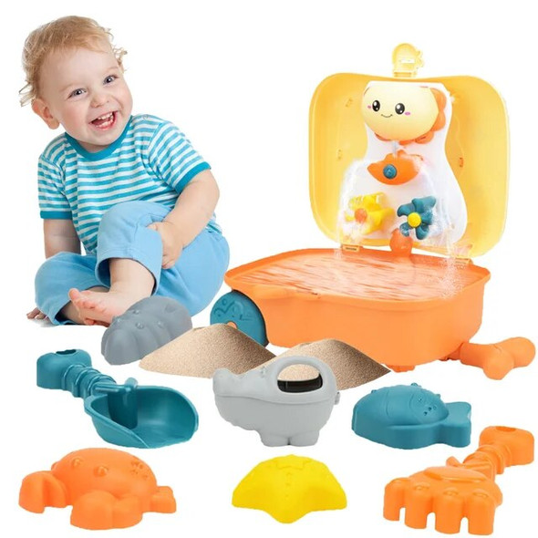 Trolley Case Sand Toy Trolley Case Sand Toy Set Fun Kids Sand Beach Toy Includes Shovel Sand Molds Rake Watering Can Educational