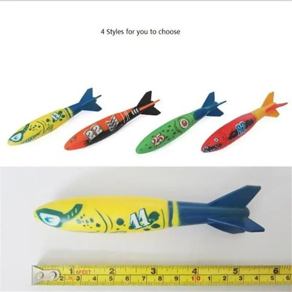 1/3PCS Torpedo Rocket Throwing Toy Swimming Pool Diving Games Children Underwater Stick