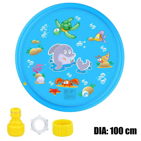 100/170cm Children Outdoor Funny Toys Kids Inflatable Round Water Splash Play Pools Playing Sprinkler Mat Yard Water Spray Pad