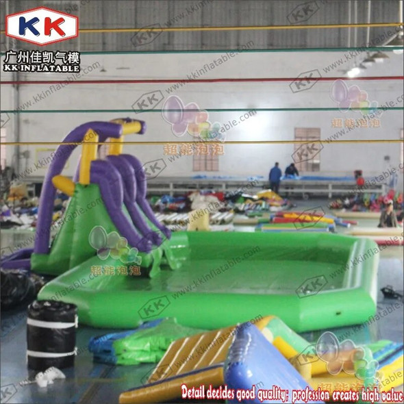 Inflatable Water Slide With Inground Pool For Outdoor Commercial-Grade Kids Playground Park