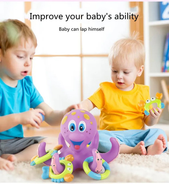 Baby Bath Toy Shower Cartoon Animal Octopus For Kid Crawling Beach Toddler Bathtub Bathroom Swimming Pool Play Water