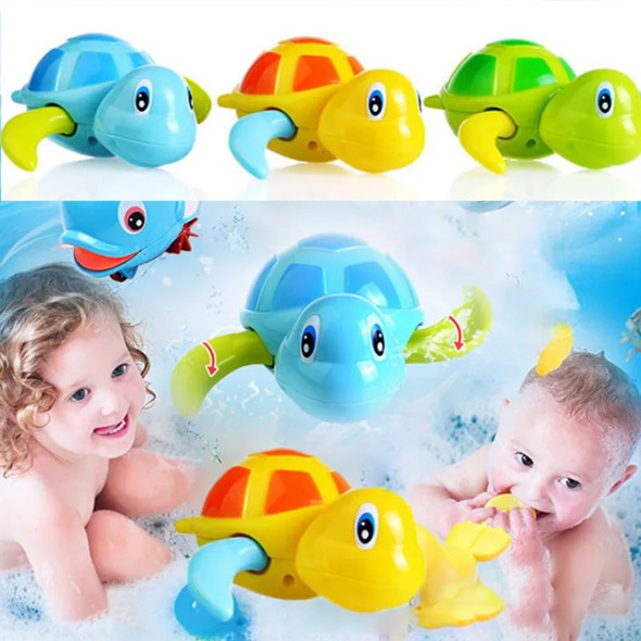 Cartoon Cute Tortoise Baby Water Bath Toys Classic Kids Infant Bathroom Mini Colorful Soft Floating Animals Figure Clockwork Toy