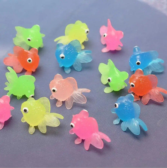 10/20/30pcs Mini Gold Fish Baby Bath Toys Soft Rubber Simulation Goldfish Decor Water Toy Fun Kids Boys Girl Swimming Beach Toys