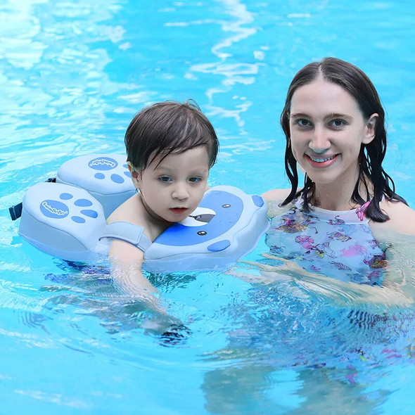 Swimbobo Kids Swim Floats Baby Newborn Underarm Child Non Inflatable Float Blue Panda Non-inflatable Children's Swimming Ring