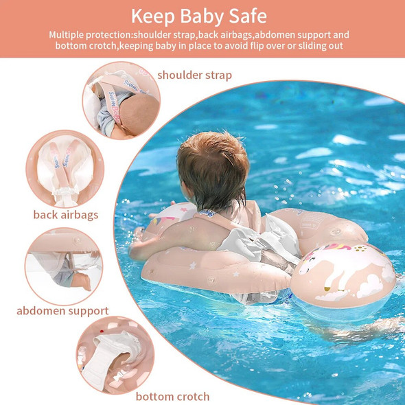 Kids Swim Ring Sunshade Circle Bathing Summer Outdoor Beach Boy Girl Water Toys Baby Swimming Float Inflatable Infant Floating
