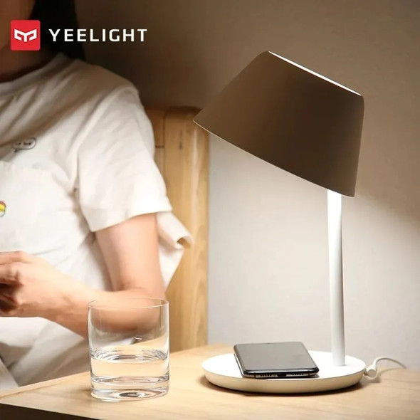 Yeelight Staria Bedside Lamp Pro Smart LED Table Light Dimmable Wireless Charging For Smartphone Work with Apple Homekit