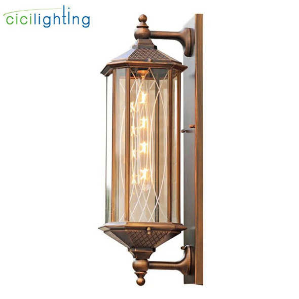 Antique Style E27 Wall Light,Outdoor Waterproof led Porch Garden Wall Lamp,Home Sconce Indoor Decoration Lighting Lamp Aluminum