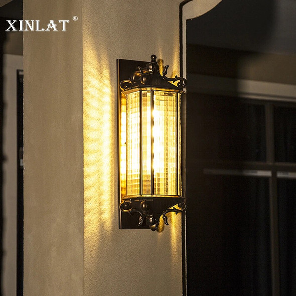 Outdoor Wall Lights Waterproof Patio Lights Balcony Exterior Wall Gate Lights Household Super Bright Garden Villa Retro Outdoor