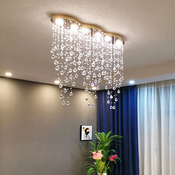 Luxury Pendant Crystal 2024 Ceiling Chandeliers Home LED Lighting Fixture Long Hanging Lamp for Living Room Lustre Dining Table