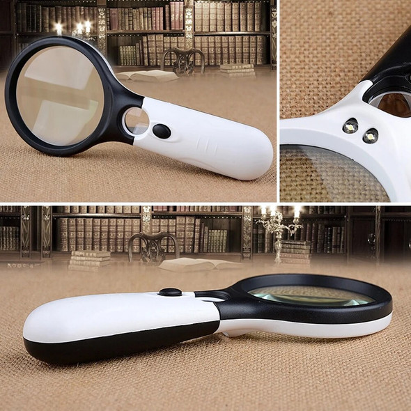 45x 3 LED Magnifying Glass Lens Mini Pocket Handheld Microscope Reading Jewelry Loupe Handheld Magnifiers