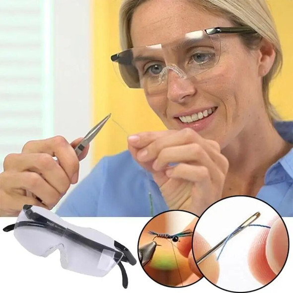 Reading Magnifer Glasses New Integrated Magnifying 1.6 Times and Anti-Blue Light Portable Glasses for The Elderly