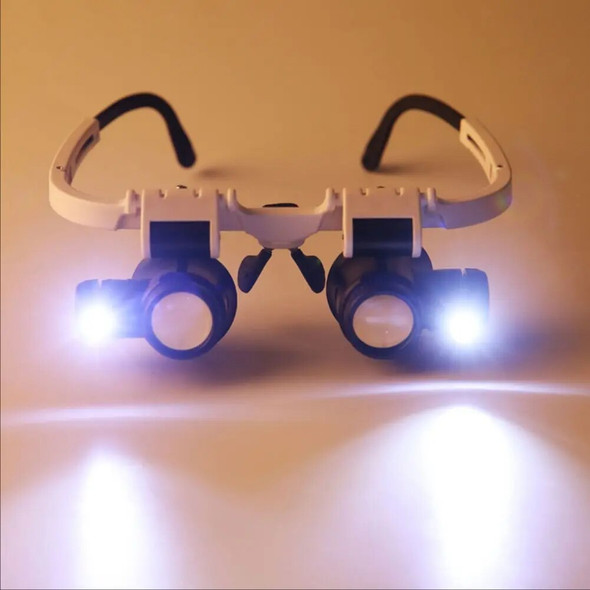 Jeweler Watchmaker With Led Light Magnifying Glass 8X 15X 23X Headband Magnifier Glasses Reading Led Magnifying Glass Glasses