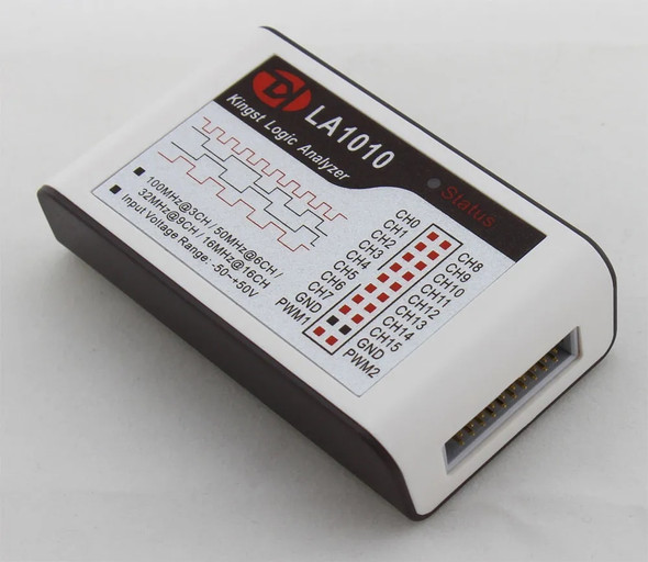 Kingst LA1010 USB Logic Analyzer 100M max sample rate,16Channels,10B samples, MCU,ARM,FPGA debug tool english software