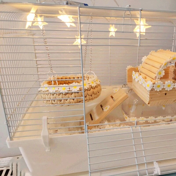Hamster Cage Decor Hamsters Platform Hanging Basket Bed for Small Pet Cage Landscaping Hamster Accessories Parrot Bird Product