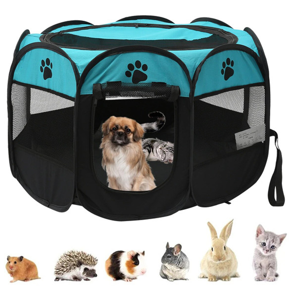 Folding Pet Tent Dog House Camping Accessories Pet Cage Octagonal Cage Fence Outdoor Big Dogs For Cat Tent Playpen Puppy Kennel