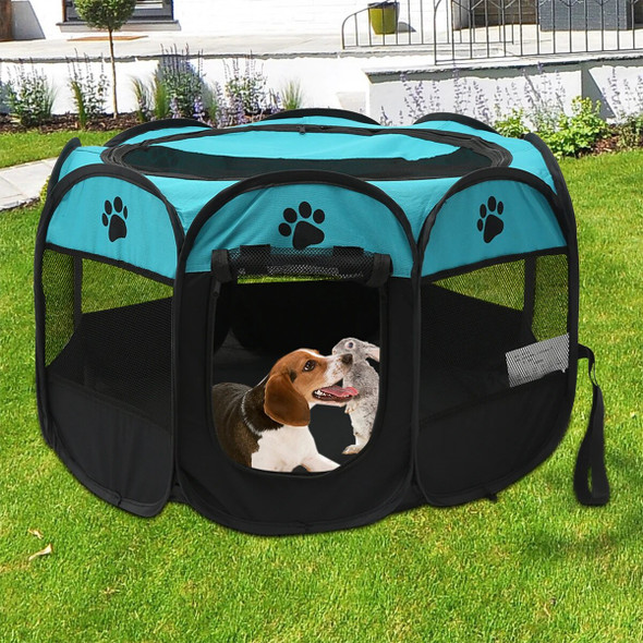Folding Pet Tent Dog House Camping Accessories Pet Cage Octagonal Cage Fence Outdoor Big Dogs For Cat Tent Playpen Puppy Kennel