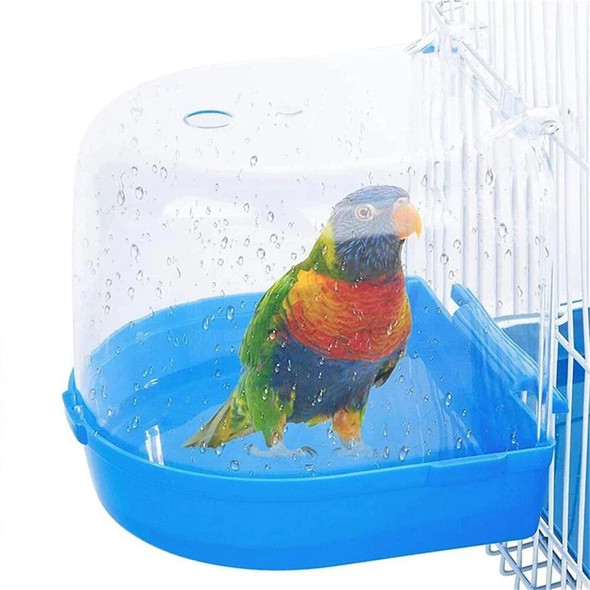 Hanging Bird Bath Cube Parrots Bathtub Bath Shower Box Cage Accessory for Little Bird Canary Budgerigar Cockatiel Lovebird Boxes