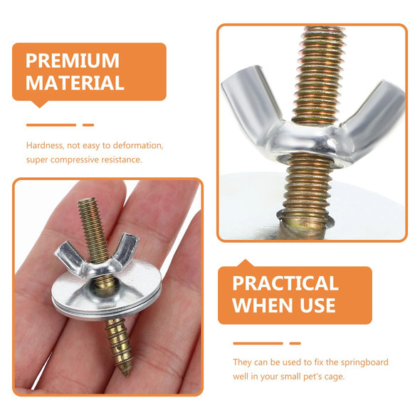 Screws Cage Nuts Hamster Bird Screw Wing Kitspringboard Supplies Breeding Accessories Box Fixing Parrot Bolts Pet Fastenersstand