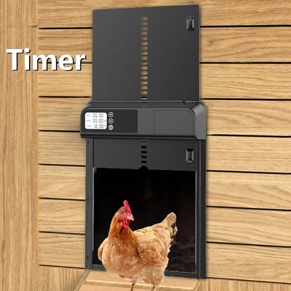 Timer Automatic Chicken Coop Door Motor Intelligent Chicken House Door Waterproof Pets Cages Door Outdoor Farm Accessories