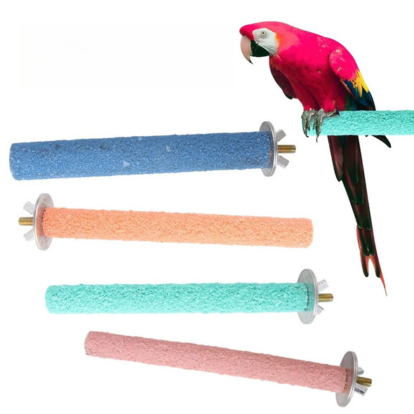 1 set of randomly colored pet parrot claw grinding rods, frosted stand rods, bird cage accessories, bird stand nail sharpener