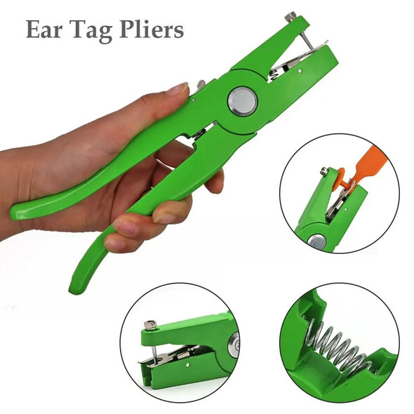 Aluminum Alloy Ear Tag Plier Applicator Puncher Tagger Veterinary Ear Hole Pliers For Livestock Sheep Hog Cattle Cow Ear Tag
