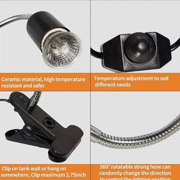 Reptile Heat Bulb 220V Habitat Light Basking Heat Lamp For Reptiles Turtle Heat Lamp Heat Bulb For Bearded Dragon Reptile