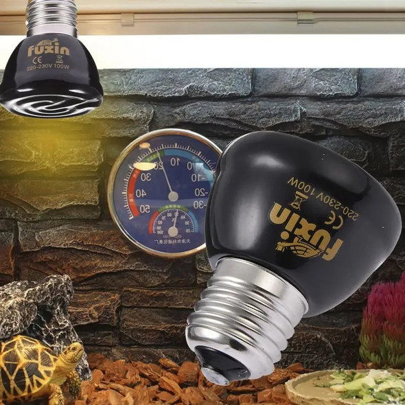 Mini Pet Reptile Infrared Ceramic Heating Lamp 110V 220V Heat Emitter Light Bulb 25W 50W 75W 100W habitat decorations terrarium
