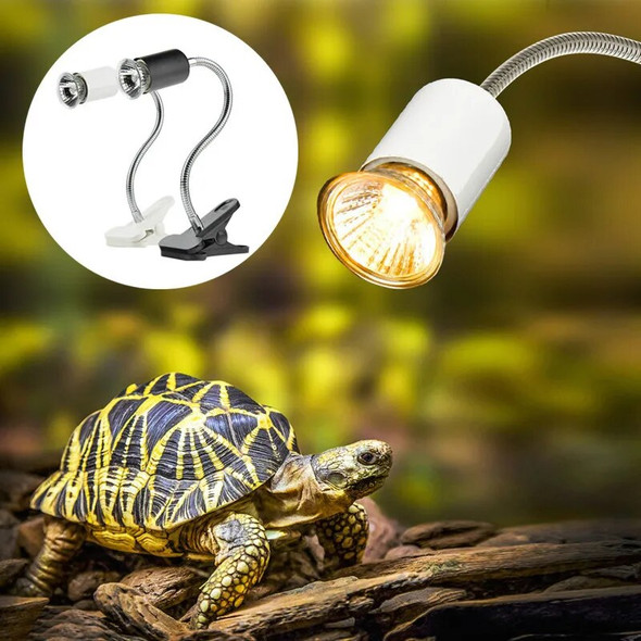 220V Reptile Ceramic Heat UVB/UVA Bulb Lamp Holder Aquarium Lighting Lamp Clip Holder For Fish Tank Turtle Lizard Habitat