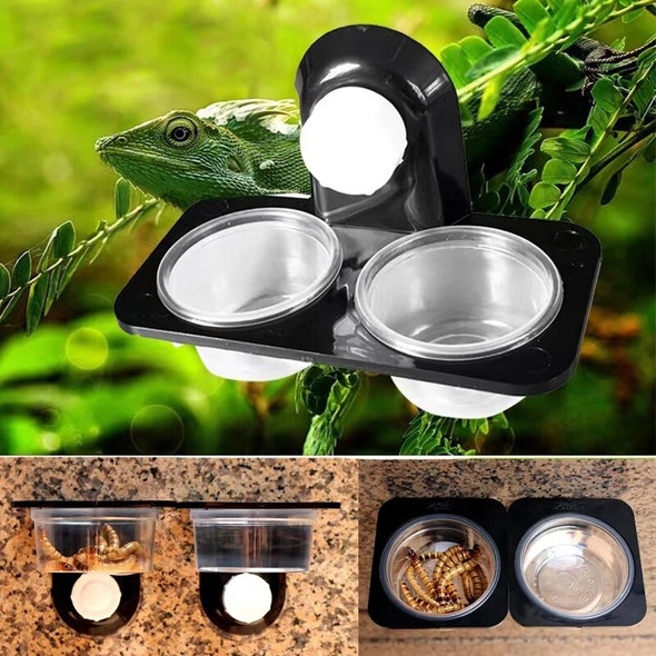 1Pcs Reptiles Terrarium Insect Spider Chameleon Snake Gecko Food Water Feeding Bowl Breeding Feeders Box Pets Supplies