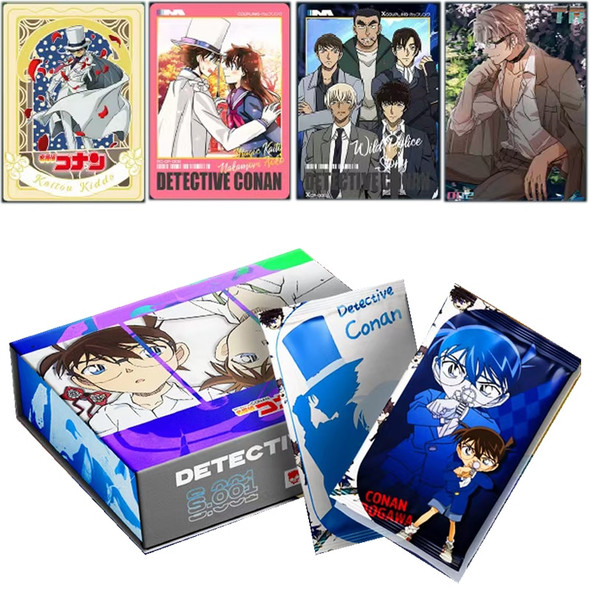 Detective Conan Collection Cards Booster Box Case Packs Anime Playing Trading Cartas Gift Cards Game