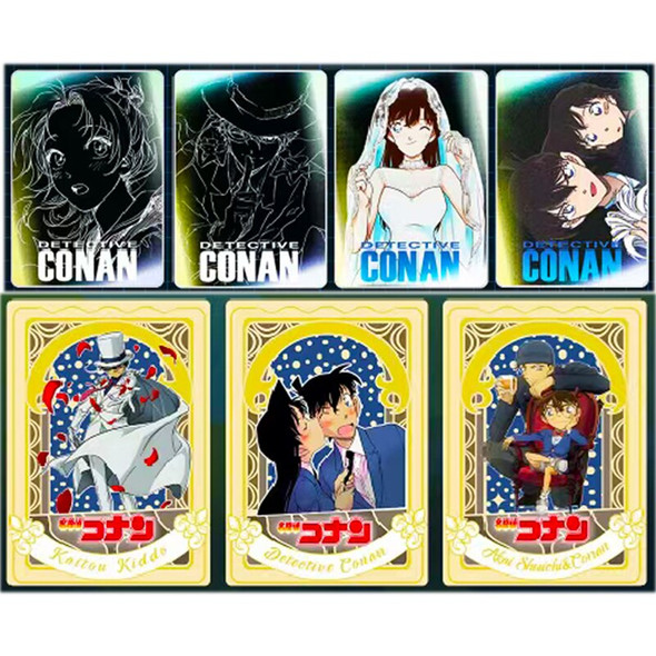 Detective Conan Collection Cards Booster Box Case Packs Anime Playing Trading Cartas Gift Cards Game