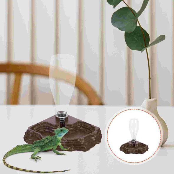 Feeder Lizard Gecko Reptile Terrarium Reptiles Reptile Water Dish Reptile Snake Water Bowl for Reptile Turtle Accessories