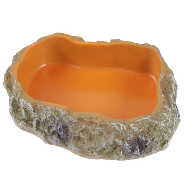 Reptile Feeding Bowl Water Tank Pet Feeding Bowl Glass Decor Tortoise Food Dish Resin Decorative Reptile Terrarium bowls