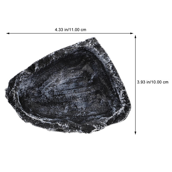 Reptile Water Basin Terrarium Tank Food Shelf Crawling Pet Holder Container Resin Tortoise Drinking Bowl