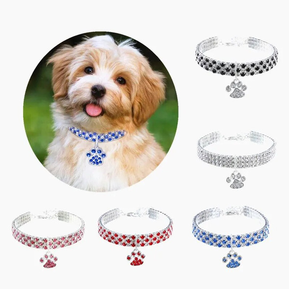 Bling Cat Collar Rhinestone Puppy Small Dogs Collars Diamond Cat Necklace Colorful Puppy Collar Pet Supplies Dog Accessories