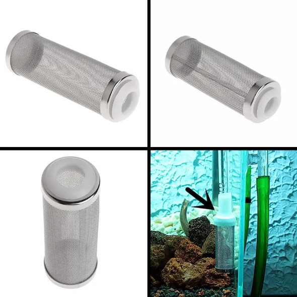 Stainless Steel Filter Inlet Case/Mesh/Shrimp Nets Set Special Shrimp Cylinder Filter Inflow Inlet Protect Aquarium Accessories