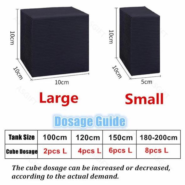 Eco-Aquarium Activated Carbon Water Cube Filter Filtration Material Adsorption Impurities Fish Tank Filter Media Accessories