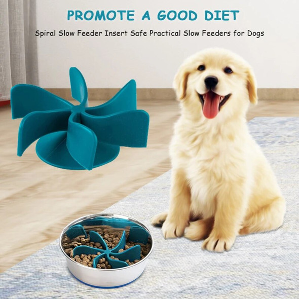 Slow Feeder Dog Bowls Insert Spiral Design Anti Choke Feeder with Suction Cup Dog Bowls Accessories Bowl Lick Mat Dogs supplies