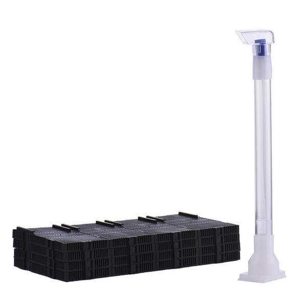 16/32pcs Fish Tank Bottom Sand Filter Plates With Air Stone Extendable Water Pipe Aquarium Filter Accessories